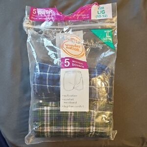 Wonder Nation Boys' Plaid Woven Boxers